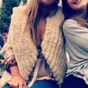 BB Dakota Ivory Fur Vest